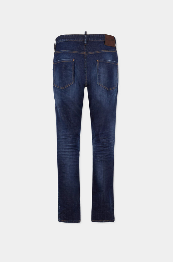 DARK CLEAN WASH TEDDY JEANS