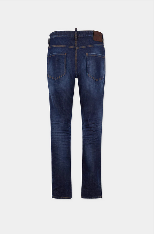 DARK CLEAN WASH TEDDY JEANS